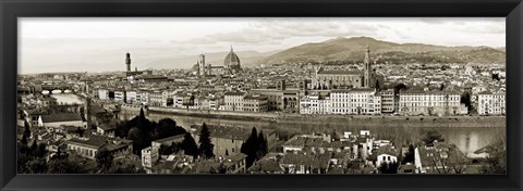 Framed Panoramic View of Florence Print