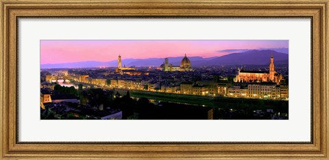 Framed Florence at Night Print