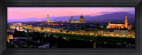 Framed Florence at Night Print