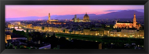 Framed Florence at Night Print