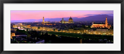 Framed Florence at Night Print