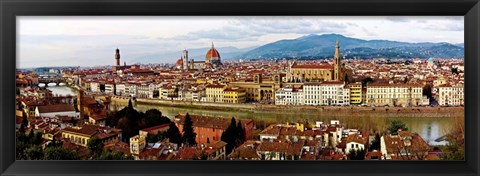 Framed Panoramic View of Florence Print