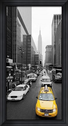 Framed Taxi in Manhattan, NYC Print
