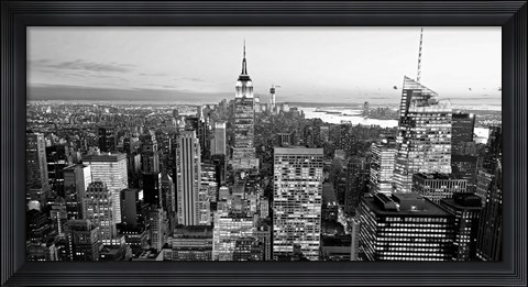 Framed Aerial View of Manhattan, NYC 1 Print