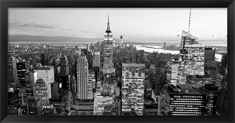 Framed Aerial View of Manhattan, NYC 1 Print