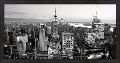 Framed Aerial View of Manhattan, NYC 1 Print