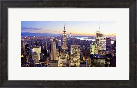 Framed Aerial View of Manhattan, NYC 2 Print