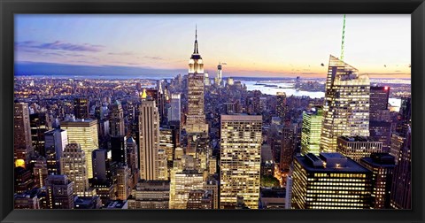 Framed Aerial View of Manhattan, NYC 2 Print