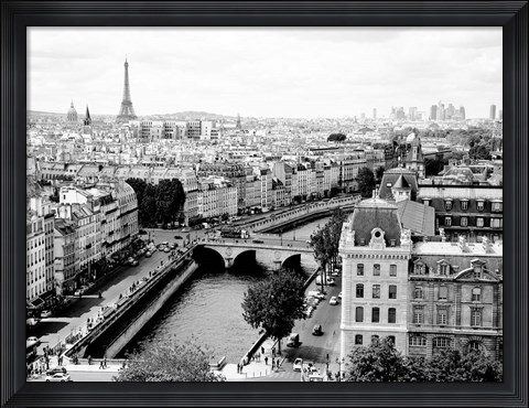 Framed View of Paris and Seine River Print
