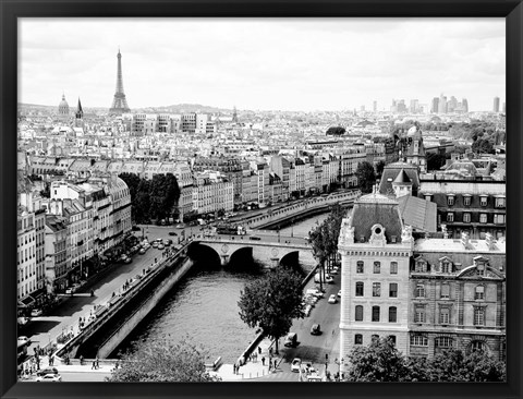 Framed View of Paris and Seine River Print