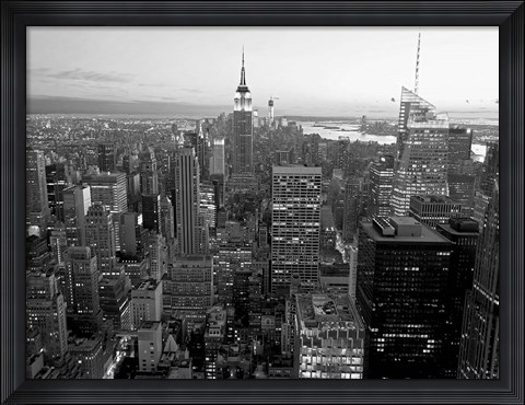 Framed Skyline of Midtown Manhattan, NYC Print