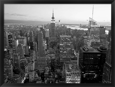 Framed Skyline of Midtown Manhattan, NYC Print