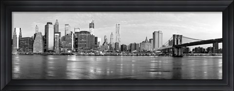 Framed Manhattan and Brooklyn Bridge, NYC 1 Print