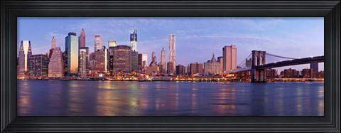 Framed Manhattan and Brooklyn Bridge, NYC 2 Print