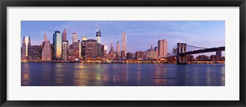 Framed Manhattan and Brooklyn Bridge, NYC 2 Print