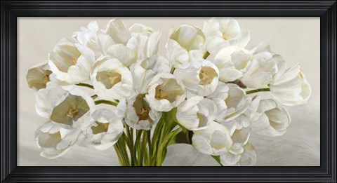 Framed Tulipes Blanches Print