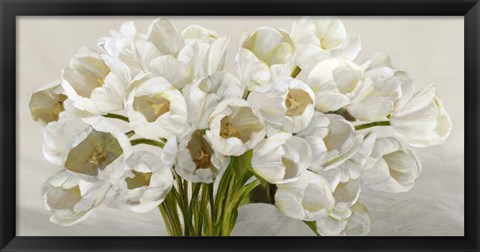 Framed Tulipes Blanches Print