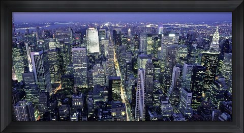 Framed Fifth Avenue and Midtown Manhattan, NYC Print