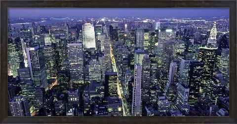 Framed Fifth Avenue and Midtown Manhattan, NYC Print