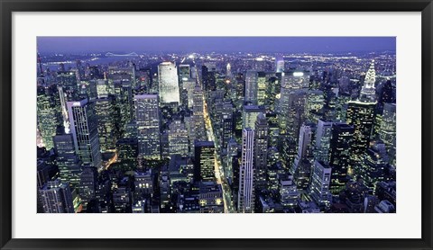 Framed Fifth Avenue and Midtown Manhattan, NYC Print