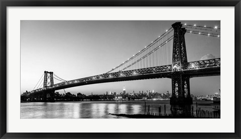 Framed Queensboro Bridge and Manhattan from Brooklyn, NYC Print