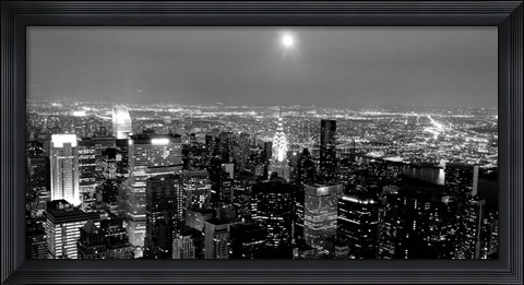 Framed Aerial View of Manhattan, NYC Print