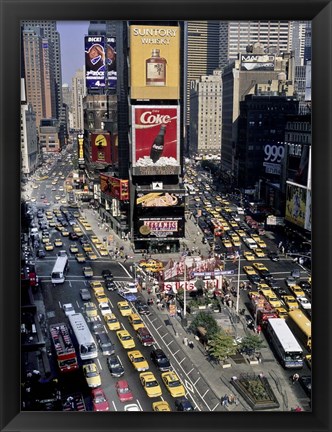 Framed Traffic in Times Square, NYC Print