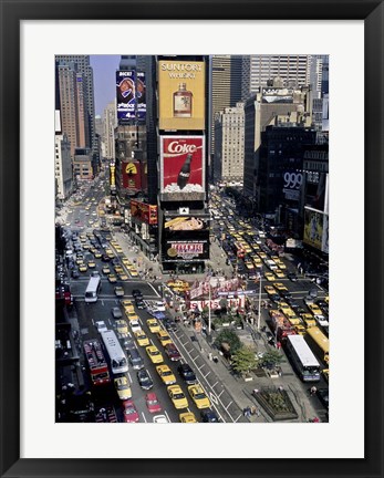 Framed Traffic in Times Square, NYC Print