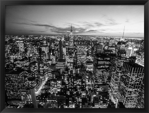 Framed Manhattan Skyline with the Empire State Building, NYC Print