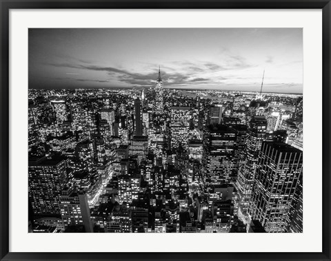 Framed Manhattan Skyline with the Empire State Building, NYC Print