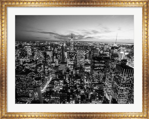 Framed Manhattan Skyline with the Empire State Building, NYC Print