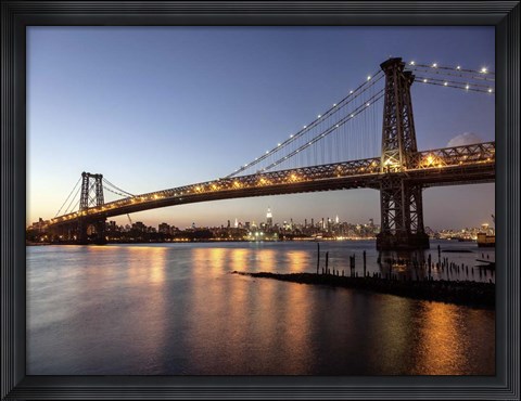 Framed Queensboro Bridge and Manhattan from Brooklyn, NYC Print