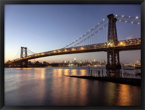 Framed Queensboro Bridge and Manhattan from Brooklyn, NYC Print