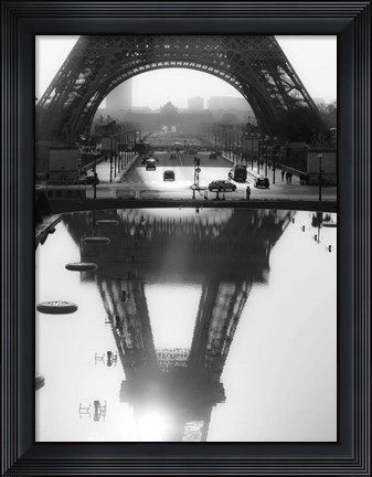 Framed Eiffel Tower Reflected, Paris Print