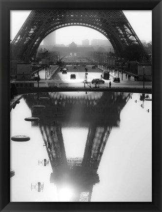 Framed Eiffel Tower Reflected, Paris Print