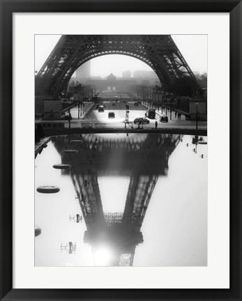 Framed Eiffel Tower Reflected, Paris Print