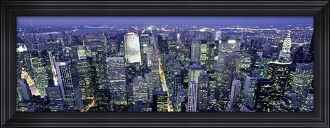 Framed Fifth avenue and Midtown Manhattan, NYC (detail) Print