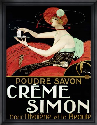Framed Creme Simon, ca. 1925 Print