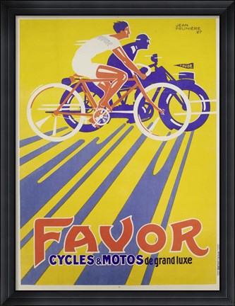 Framed Favor Cycles et Motos, 1927 Print