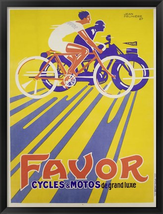 Framed Favor Cycles et Motos, 1927 Print