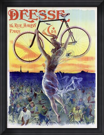 Framed Bicycle Deesse, 1898 Print