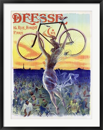 Framed Bicycle Deesse, 1898 Print