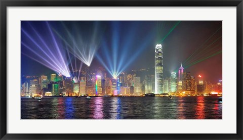 Framed Symphony of Lights, Hong Kong Print