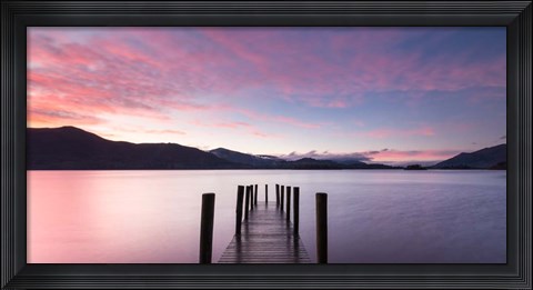 Framed Twilight on Lake, UK Print