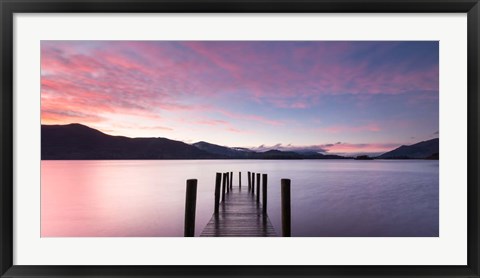 Framed Twilight on Lake, UK Print