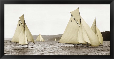 Framed Sloops Racing, 1926 Print