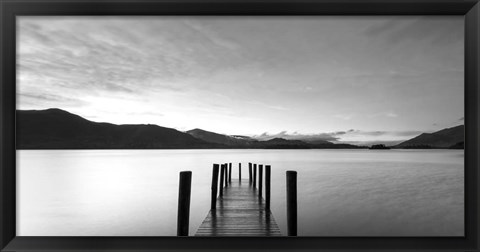 Framed Twilight on Lake, UK Print