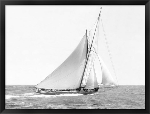 Framed Cutter Sailing on the Ocean, 1910 Print