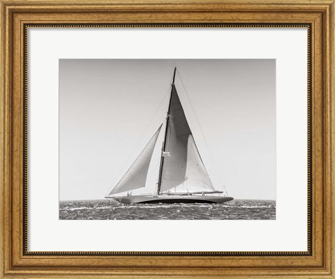 Framed Classic  Racing Sailboat Print