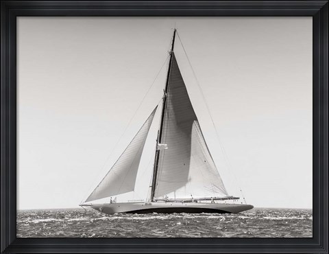 Framed Classic  Racing Sailboat Print